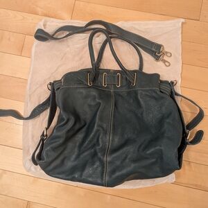 Elegant Turquoise Leather Bag